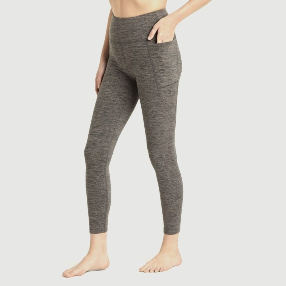 JoyLab Women's High-Rise Cozy Spacedye 7/8 Leggings Pewter Size Small